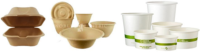 compostable set 2 - bowls and clamshell
