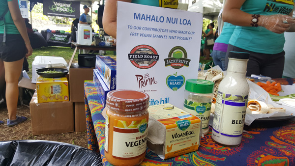 Selection of products at the Free Samples Tent