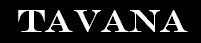 Tavana logo - simple white letters on black